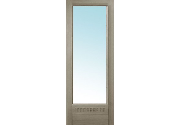 Дверь деревянная межкомнатная из массива бессучкового дуба, Классик, 1 филенка, узор, со стеклом